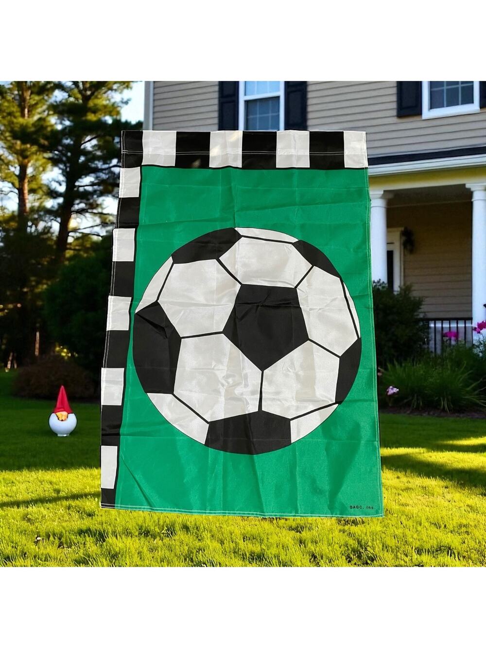 American Greetings Soccer Ball Garden Flag Outdoor Indoor Room Decor 41" Sport